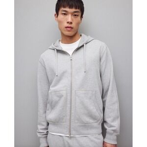 Reigning Champ Midweight Terry Standard Mens Full Zip Hoodie Heather Grey Sz M